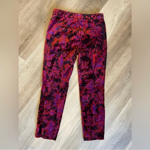 Brand new velour floral pants by Anthropologie, show stopper pants. - Picture 4 of 5